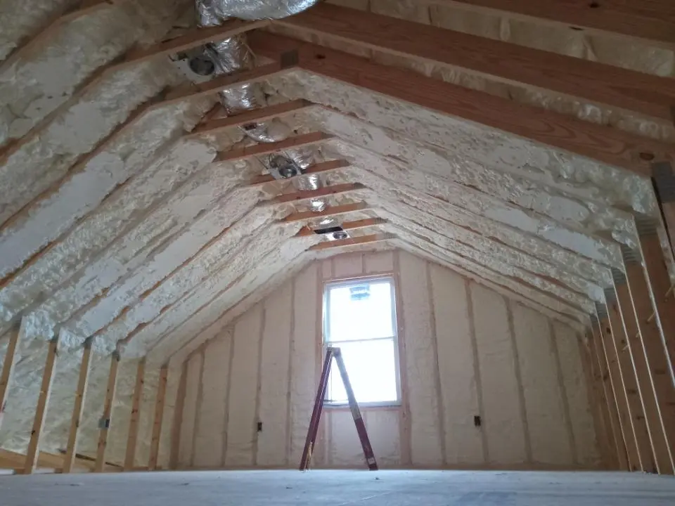 Spray foam roofing application for Crawl Space Insulation project in South Euclid